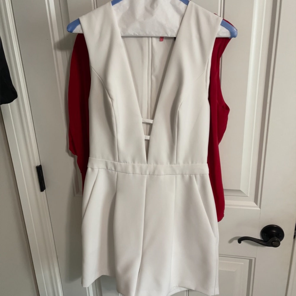 BCBG white romper